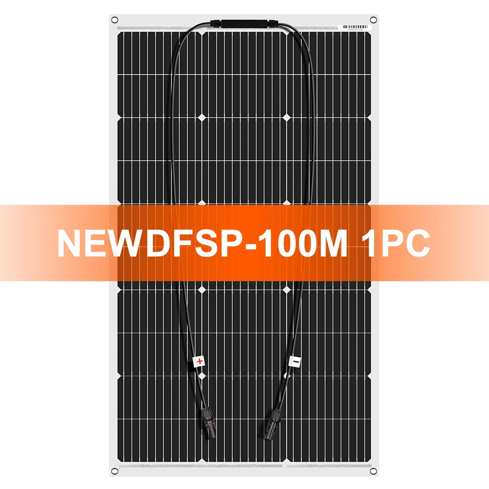 DOKIO 18V 100W/200W/400W Flexible Solar Panels Waterproof Monocrystall