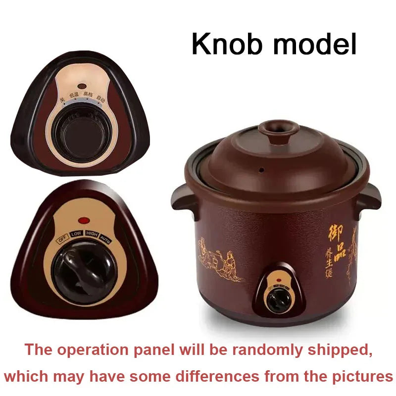 DMWD Smart Slow Cooker Household Steam Stew Multifunction BirdsNest Pregnant Tonic Baby Supplement Nutritious Purple Sand Liner