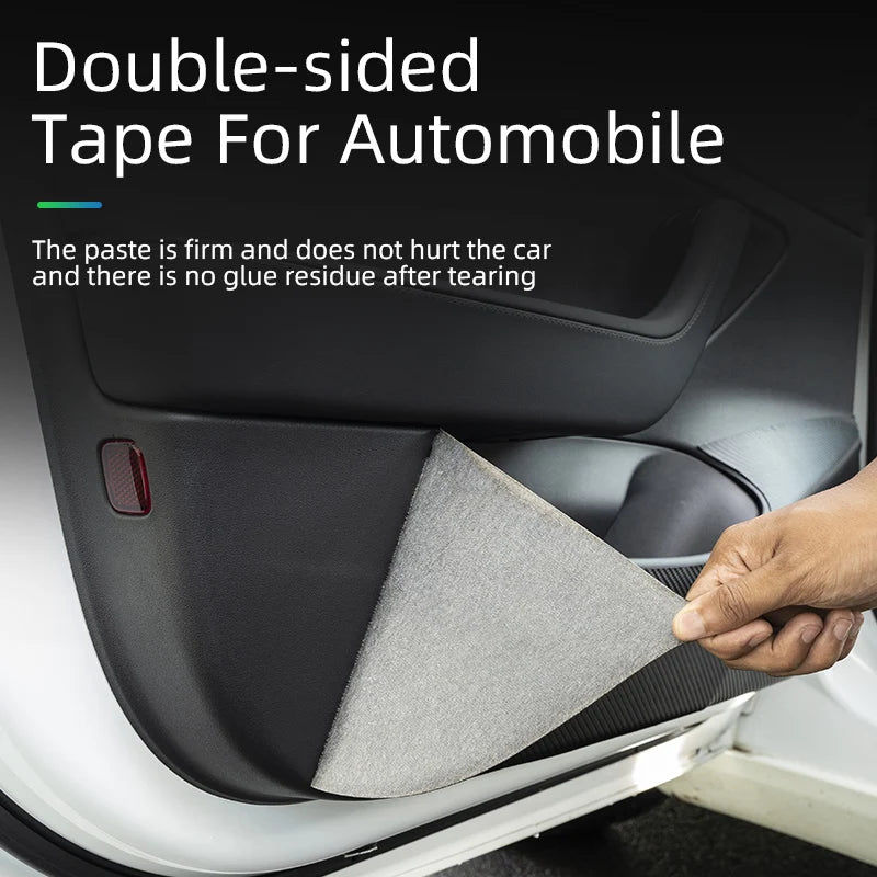 For Tesla Model Y Model 3 2018-2023 2024 Car door anti kick pad Anti dirt leather stickers door protection Interior accessories