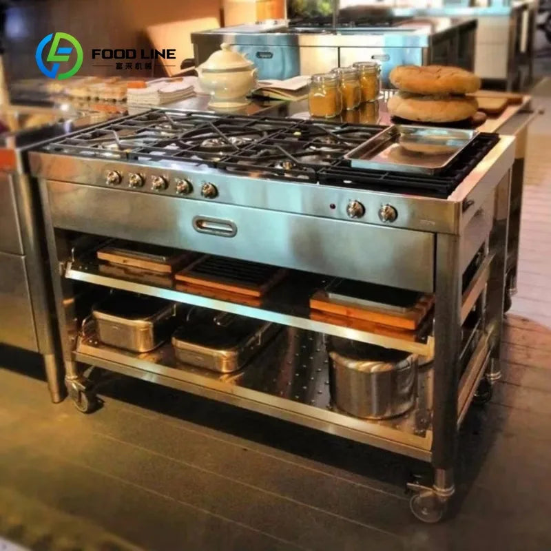 Customized 304 Stainless Steel Outdoor Kitchen Cabinets Bbq Grill with Microwave Stand Backyard Patio Garden Outdoor Kitchen