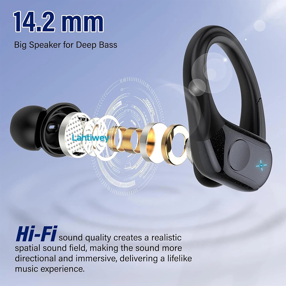 Wireless Earbuds Bluetooth Headphones, TWS Ear Buds with Deep Bass, 75H Playtime, Power Display, IPX7 Waterproof in Ear Earphone