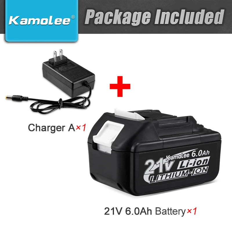 Kamolee 18V 5000mAh Li-ion Battery BL1860 Hand drill Battery Power tools Support Kamolee tools