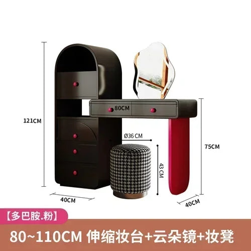 Storage Stool Dressing Table Mirrors Women Minimalist Jeweler Dresser Makeup Stand Tocador De Maquillaje Home Decoration