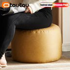 OTAUTAU Big Faux Leather Ottoman Pouf Stool with Filling Bean Bag Footrest Footstool Corner Door Side Seat Futon Frameless JD007