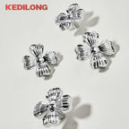 KEDLO Brass Clover Children's Room Personalized Creative Drawers Silver Knobs Minimalist Modern Kitchen Cabinet Gold Handle