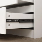 9 White Drawer Dressers, Modern Large Dresser for Bedroom Organize, Wooden Long Dresser with 9 Handle Free Drawers