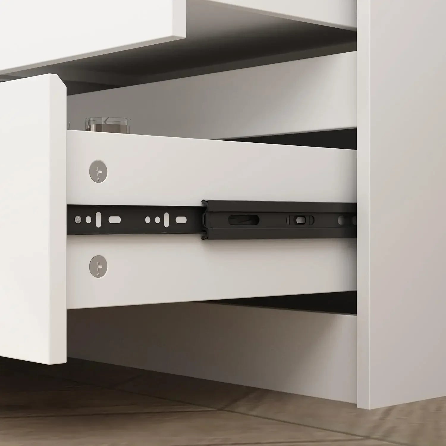 9 White Drawer Dressers, Modern Large Dresser for Bedroom Organize, Wooden Long Dresser with 9 Handle Free Drawers