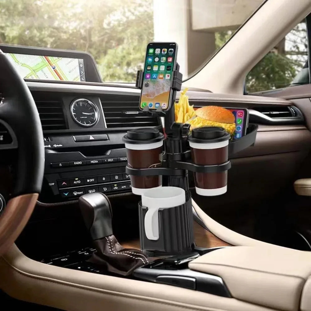 Car Cup Holder Expander 360° Rotating Beverage Coffee Holder Phones Stand Multi Functional Durable and Stable Car Cup Holder