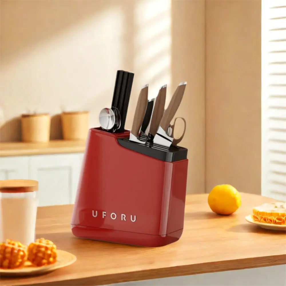 Stable Knives Storage Rack Large Capacity Space Saving Countertop Knives Holder Anti-slip Plastic Cutlery Organizer Kitchenware