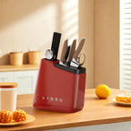 Stable Knives Storage Rack Large Capacity Space Saving Countertop Knives Holder Anti-slip Plastic Cutlery Organizer Kitchenware