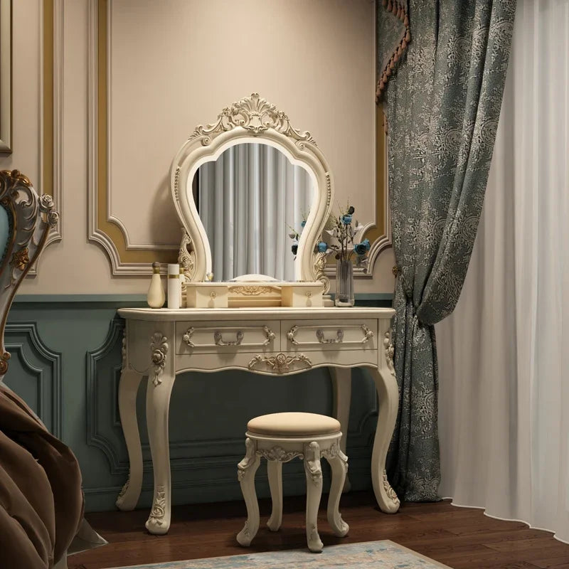 European dresser bedroom makees ins multifunctional princess dressing table storage cabinet integrated small apartment