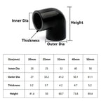 20-63mm Black PVC Pipe Connectors Ball valve Three-way Direct Garden Water Aquarium Fish Tank Drainage Tube Fittings Accessories
