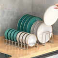 Stainless Steel Dish Storage Rack Desktop Drain Rack Household Bowl Rack Plate Rack Save Space Kitchen Dish Organizer