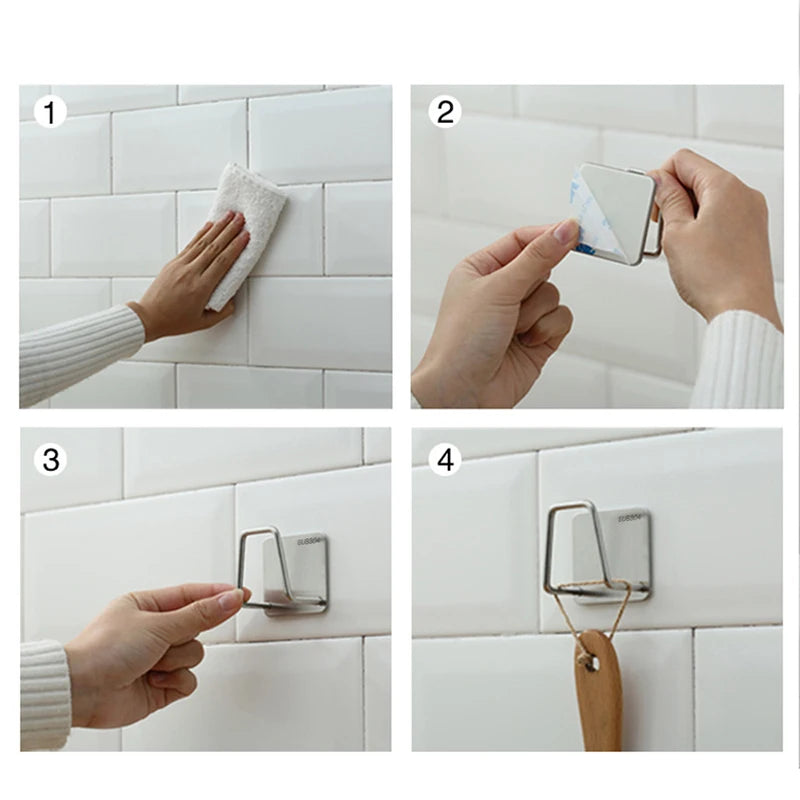 Kitchen Accessories Sink Sponge Holder Self Adhesive Stainless Steel Drain Drying Rack Wire Ball Rag Storage Organizer Gadgets