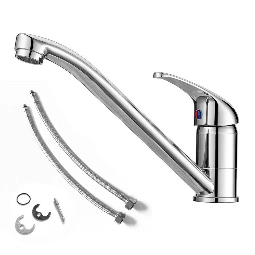 G3/8 Kitchen Faucet Hot and Cold Mixed Bathroom Faucet Single Handle Swivel Water Tap Deck Mounted Basin Faucet