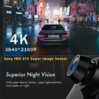 10"  Dash Cam 4K 3840*2160P Car Dvr Carplay Android Auto GPS 5G WIFI A