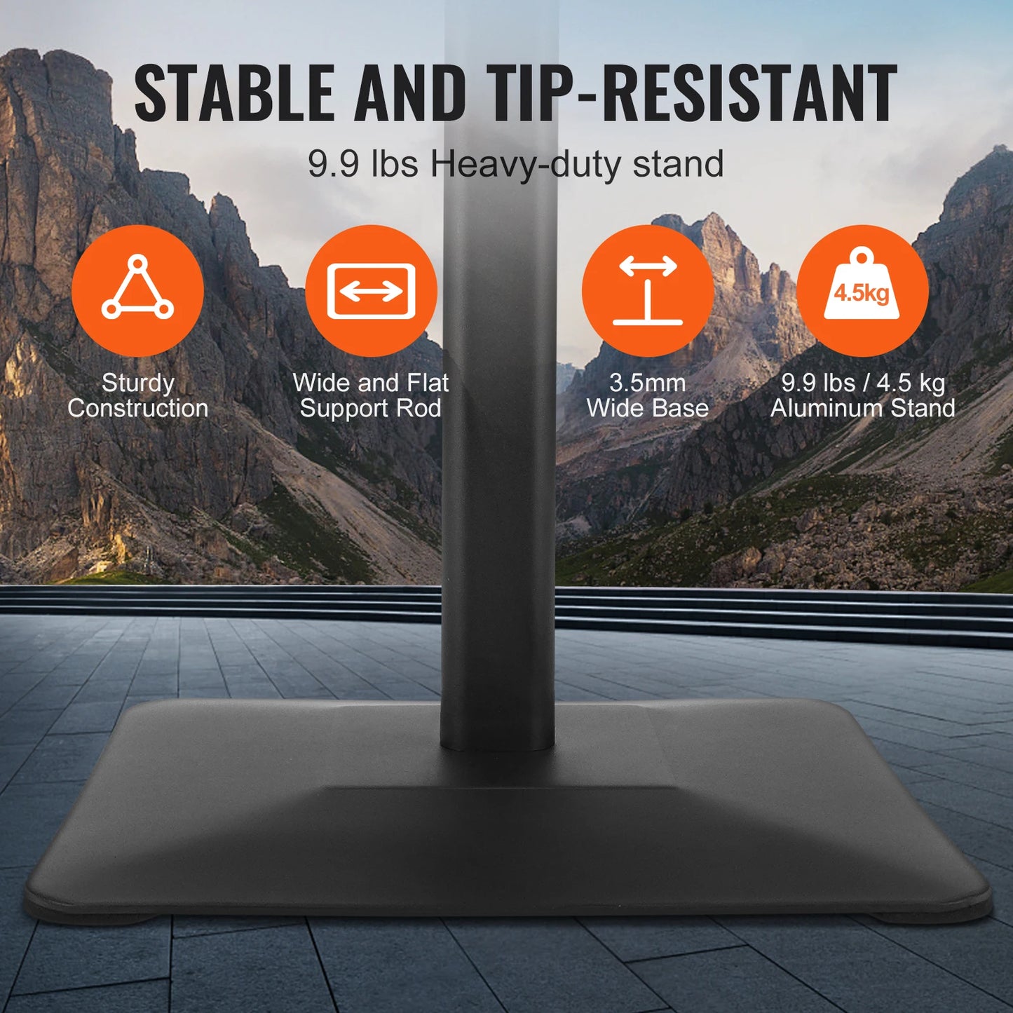 VEVOR 11 x 17 Inch Pedestal Sign Holder Vertical and Horizontal Adjustable Poster Stand Heavy-Duty Floor Standing Sign Holder