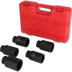 SCITOO 5Pcs 1/2Deep Spindle Axle Nut Socket Set 12 Point Metric 30 32 34 35 36Mm