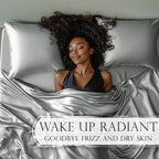 Satin Bed Sheets - 4 Piece Luxury Silky Queen Size Bedding Set, Wrinkle-Free with 15” Deep Pocket Fitted Sheet, Bedding Set