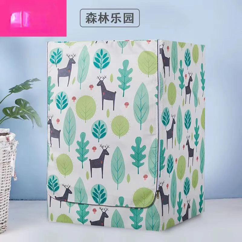 Waterproof Washing Machine Cover Home Polyester Roller  Laundry Silver Coating Dustproof Case Cover