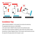 Instant Water Heater 3500W 220V Mini Tankless Instant Hot Water Heater Bathroom Kitchen Washing With Digital Temperature Display