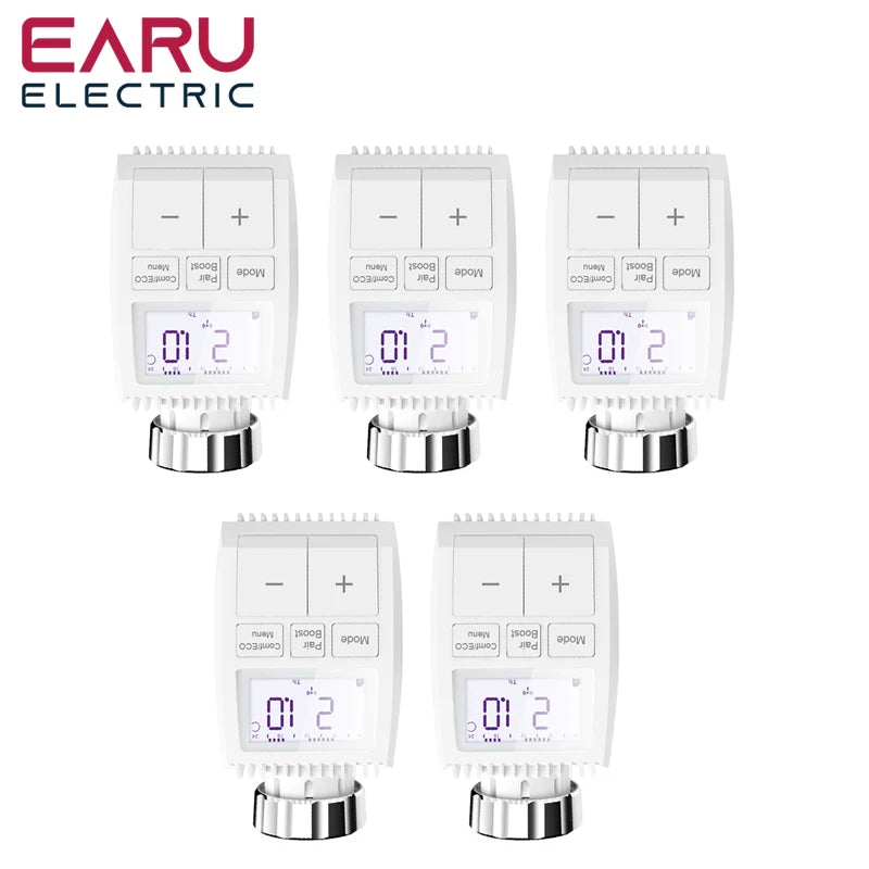 Tuya Smart ZigBee Radiator Actuator TRV Programmable Thermostatic Radiator Valve App Remote Temperature Controller Support Alexa