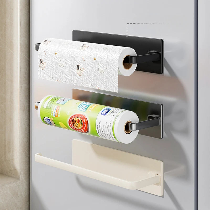 Kitchen Tissue Holder, Household Cling Film, Dishwashing Cloth Storage Bracket, Non Perforated Storage Rack, Roll Paper Holder