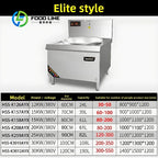Customized Stainless Steel Restaurant Industrial Kitchens Round Frying Stove Large Electric Stir Fry Commercial Induction Cooker