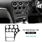 Real Soft Carbon Fiber Sticker For Alfa Romeo 159 2005-2018 2019 2020 2021 2022 2023 LHD RHD Car Center Console Panel Frame Trim