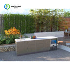 Customized Stainless Steel BBQ Grill Modular Outdoor Kitchen Island Furniture Cabinets Most Popular for Apartment