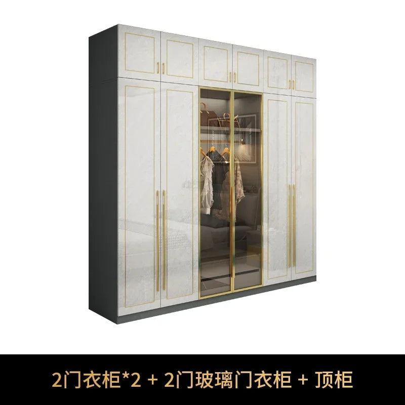 Designer Folding Economic Space Saving Wardrobe Living Room Cabinet Bedroom Set Bed Dresser Partitions Armario Salon Furniture