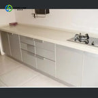 Customized Kitchen Cabinets with Drawers Shelves Waterproof for Home Commercial Restaurant Hotel Kitchen Renovation Decoration