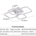 Modern LED Ceiling Lamp White Acrylic Chandelier Fixture Nordic Aluminum Lights Living Dining Room Lustre Hall Decor Plafon