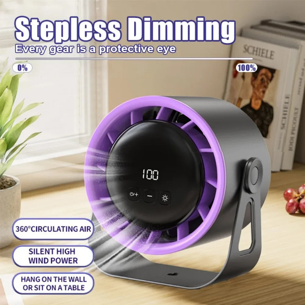Multifunctional Desktop Circulation Fan 100 Wind Speeds LED Digital Di