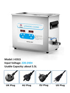 6.5L Ultrasonic Cleaner 40kHz Ultrasonic Cleaning Machine Heated Ultra Sonic Cleaner Machine for Carburetor Engine Parts