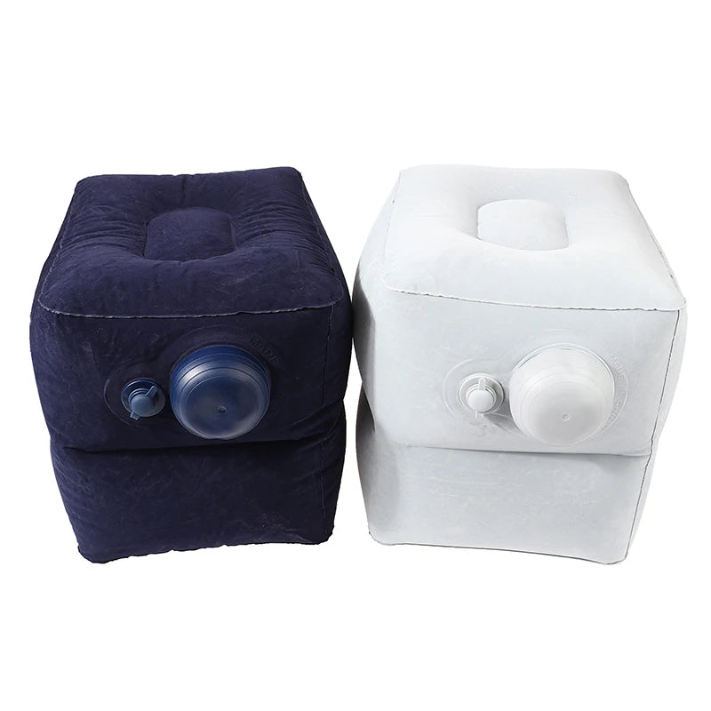 Inflatable Travel Pillow Foot Rest Kids Car Airplane Sleeping Bed Leg Support Height Adjustable Footrest Pillow for Long Trips