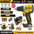 DEWALT 20V Brushless Cordless Compact Drill Driver DCD800 90N.m Rechargeable Original Electric Screwdriver Household Power Tools