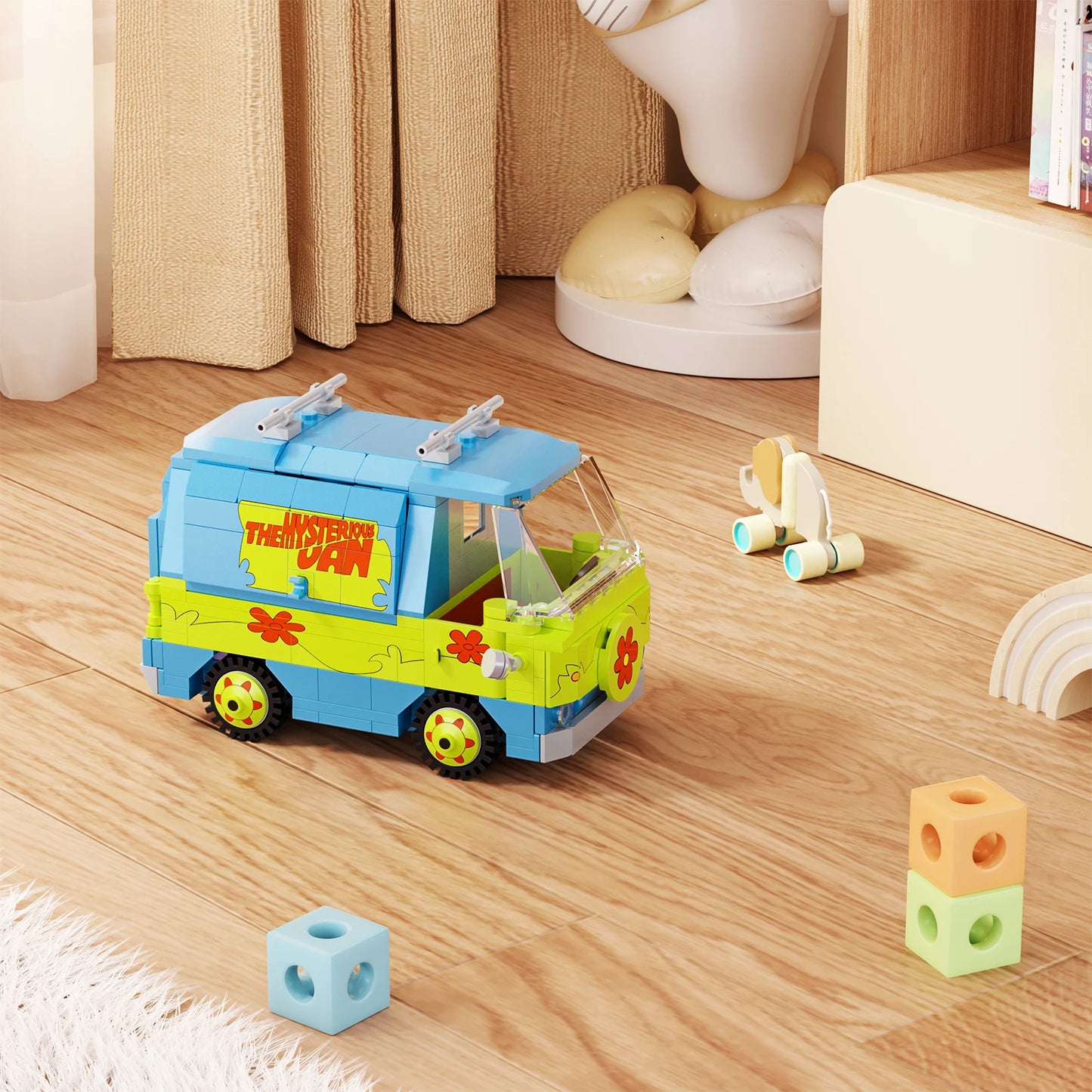Mystery Machine Car Building Blocks - 320pc Scooby-Doo Vehicle Model Kit for Kids Gift | AlluCanFind