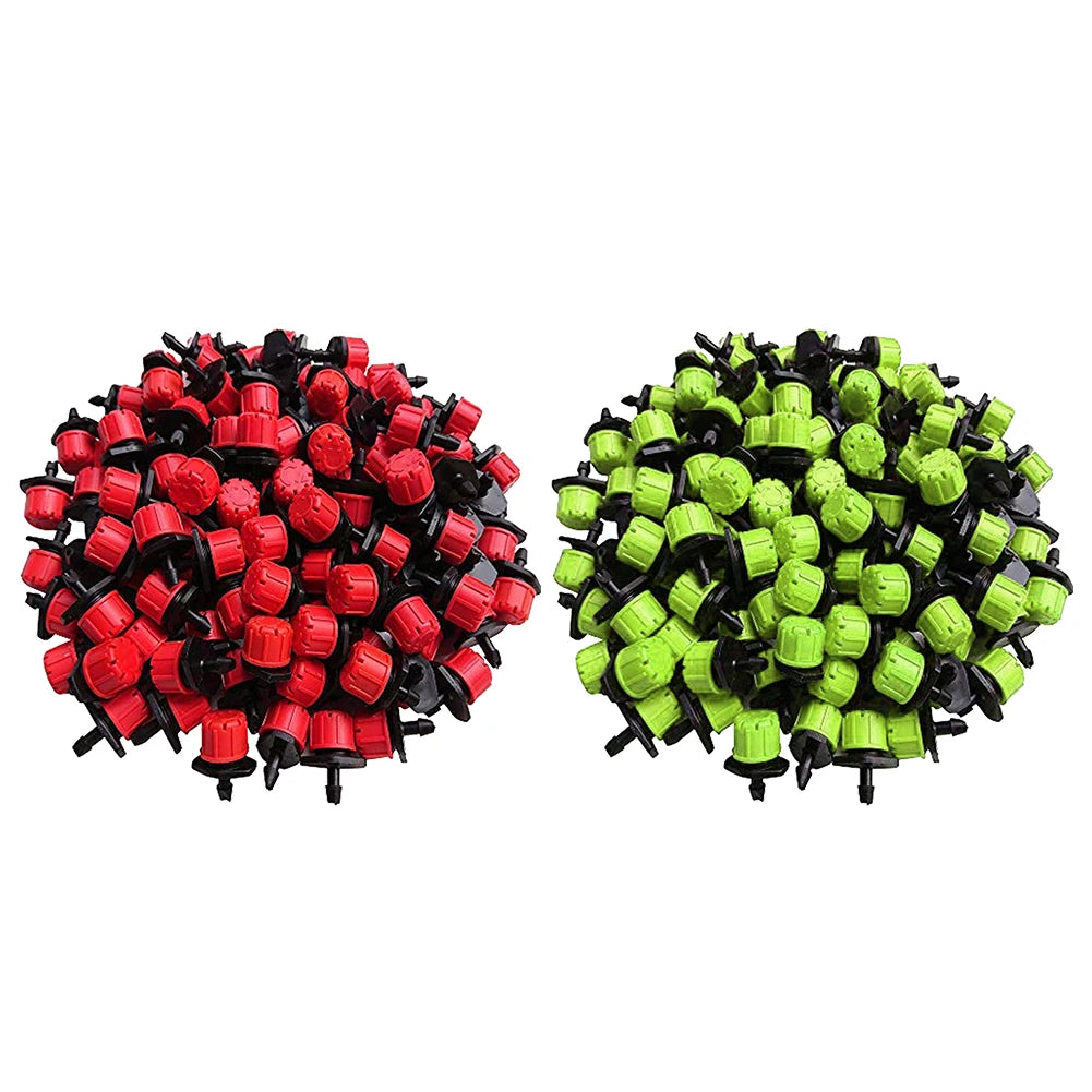 1000-100pcs Adjustable Irrigation Drippers Sprinklers 8 Holes Garden Potted Plant Water Dropper Head Watering Irrigation System