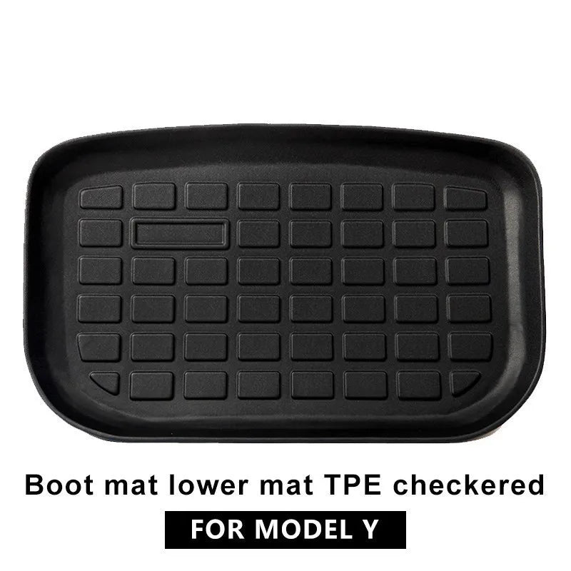 Front Rear Mat For Tesla Model Y 2023 TPE Cargo Pad Model 32017-2023 3D Waterproof Tray Storage Pads Mats Car Accessories