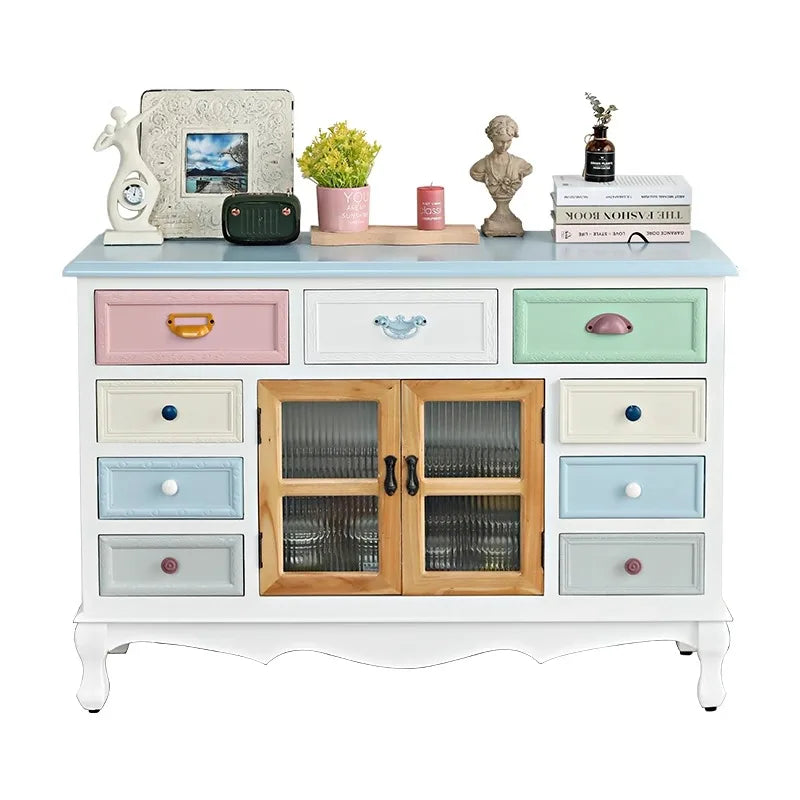 Cream Multipurpose Living Room Cabinets Child Safety Modern Display Cabinet Kitchen Storage Szafki Do Salonu Home Accessories