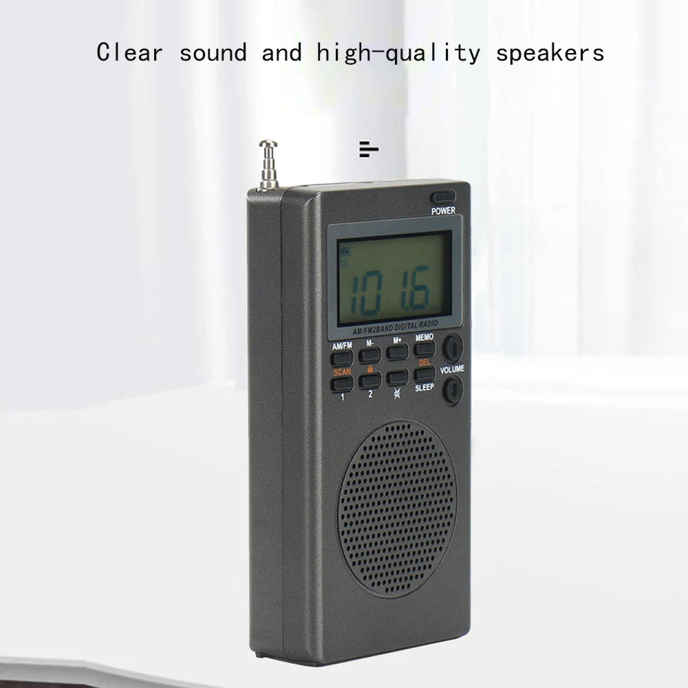 Portable Mini Radio FM/AM Digital Tuning Radio Receiver Music Player Radios Durable Small Radio