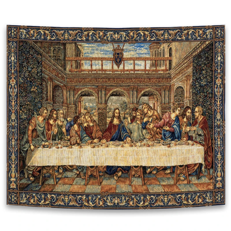 Jesus Tapestry  Home Decor Last Supper Wall Hanging Christ Artistic Polyester Fabric Cottage Dorm Wall Art  Home Decoration