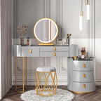 Dressing table glass desk bedroom modern makeup table wooden drawers Storage vanity chair comfortable furniture for bedroom