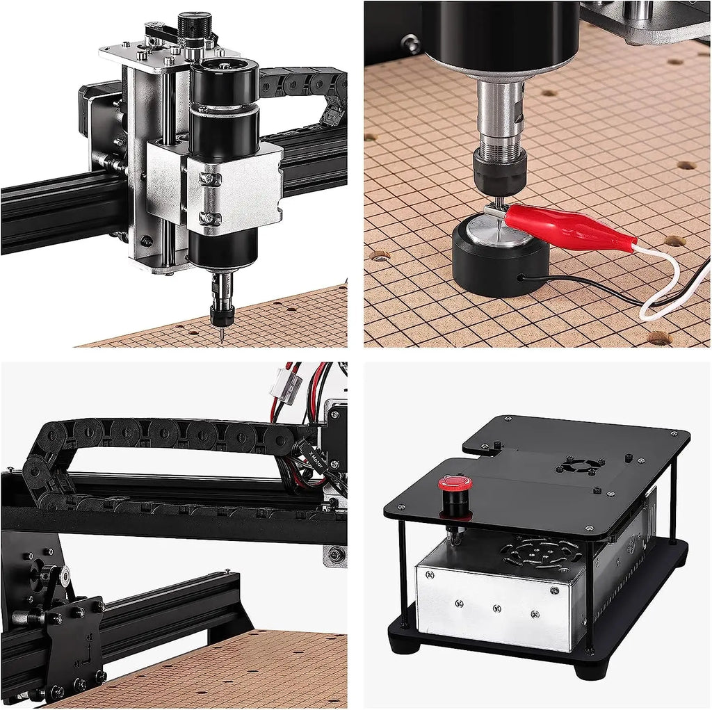 CNC 4540 Milling Machine with 500W Spindle CNC 40W Laser Engraving Machine 3D Printer for Wood PCB Aluminum Stainless Steel