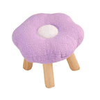 Footrest Pouf Cartoon Flower Shaped Sofa Footstool for Playroom Bedside Porch