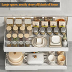 Pull Out Tray Organizer Kitchen Storage Rack Cabinet Expandable Under Sink Spice Boxes Silent Slide Drawer Style Bowl Dish Shelf
