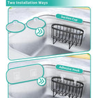 Kitchen Stainless Steel Sink Drain Rack Sponge Holder Faucet Storage Suction Cleaning Tool Drainer Shelf Organizer Accessories