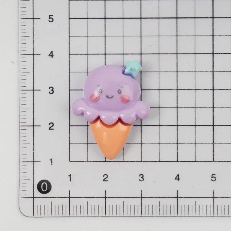 10/100pcs Cartoon Beach Umbrella Slippers Series Decorated Flatback Resin DIY Cabochon Crafts Supplies Hair Clips Decor Material