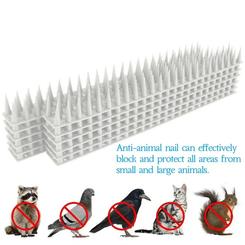 12Pcs Fence Wall Spikes Bird Deterrent Spikes Plastic Anti Climb Cat Animal Repellent For Garden Fences Birds Pigeons Spikes